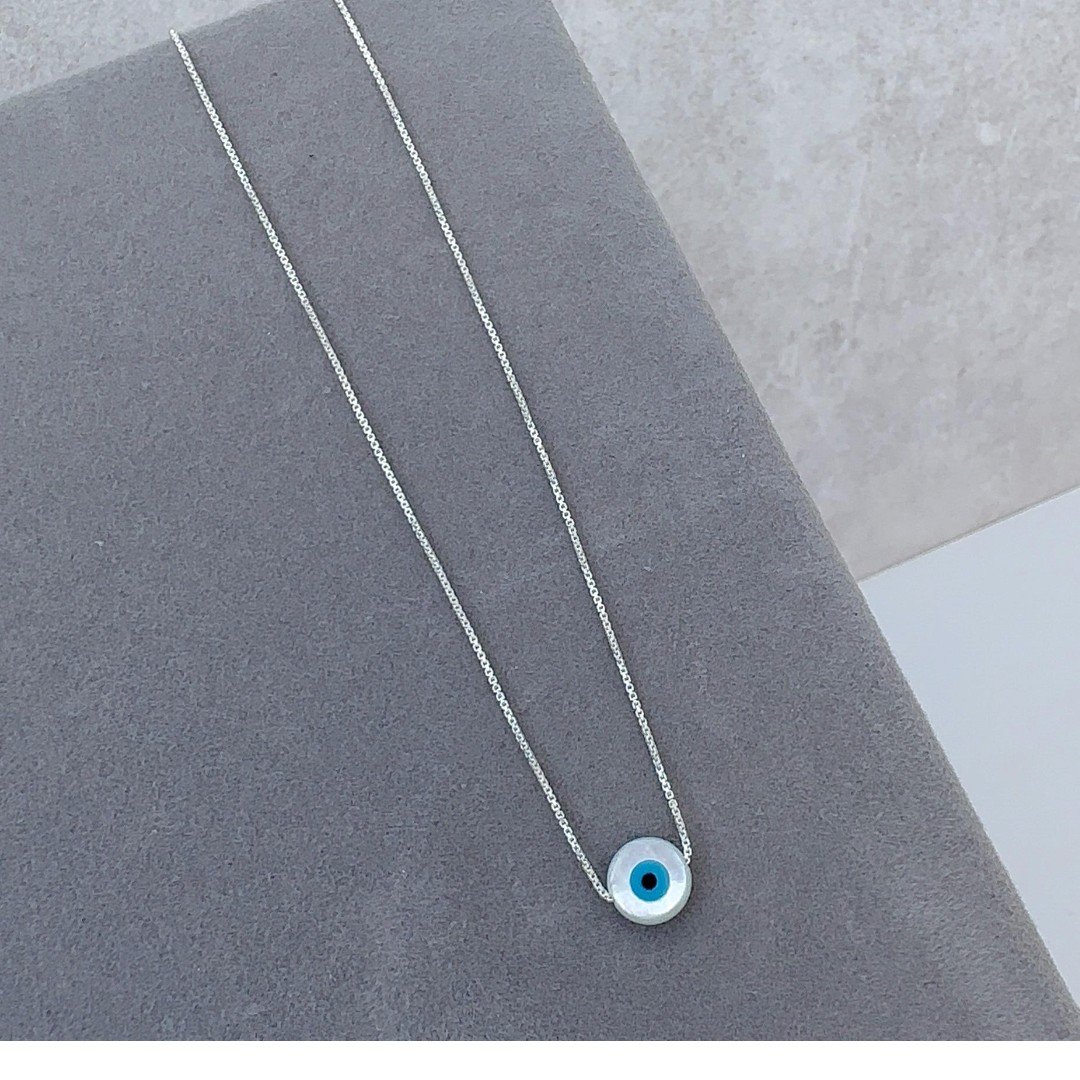 Colar Olho Grego Madrepérola