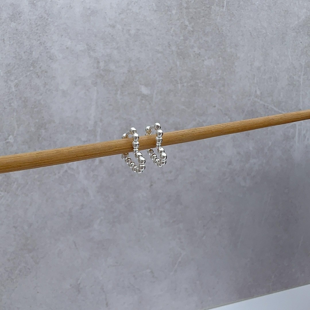 Brinco Coração Bolinhas