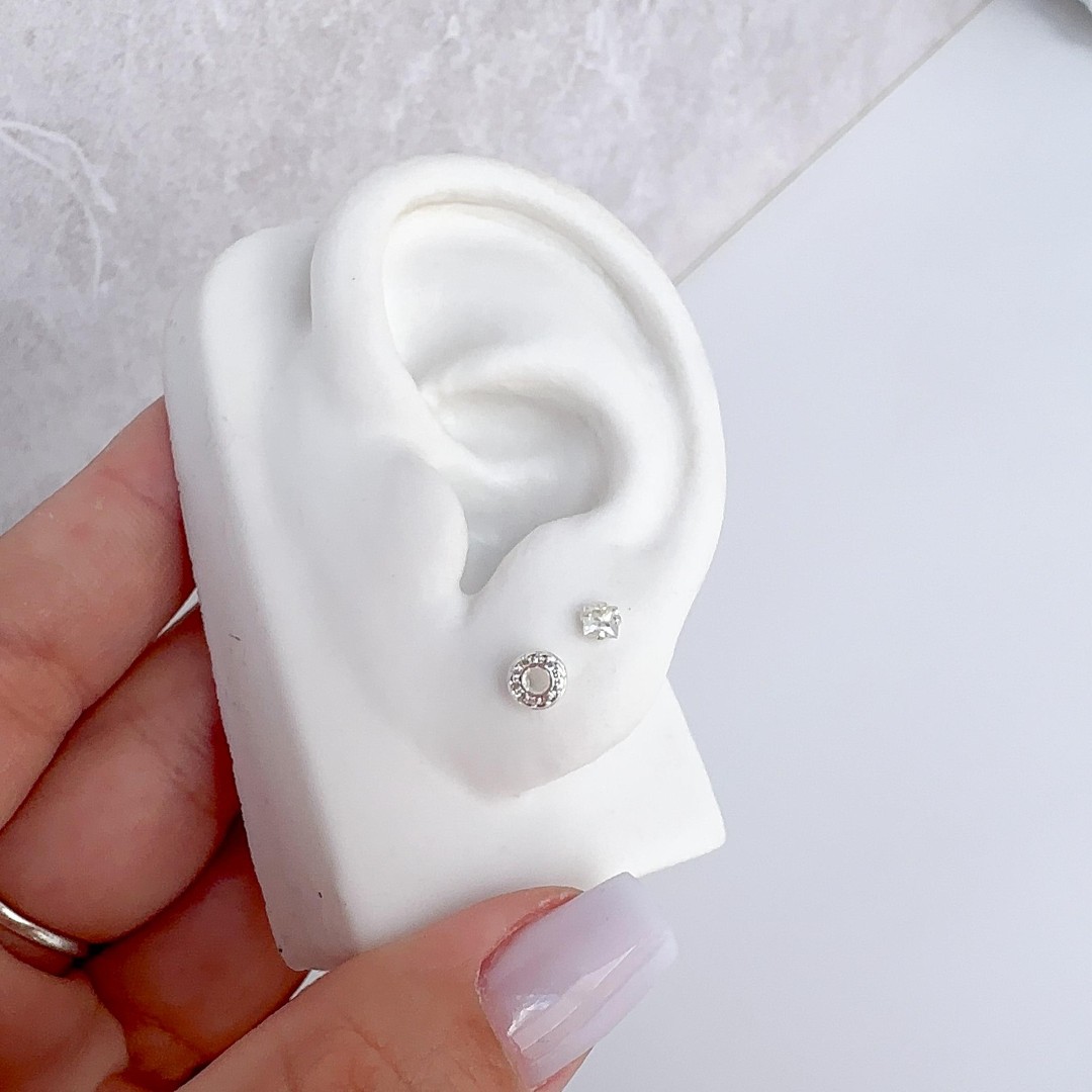 Brinco Círculo Cravejado