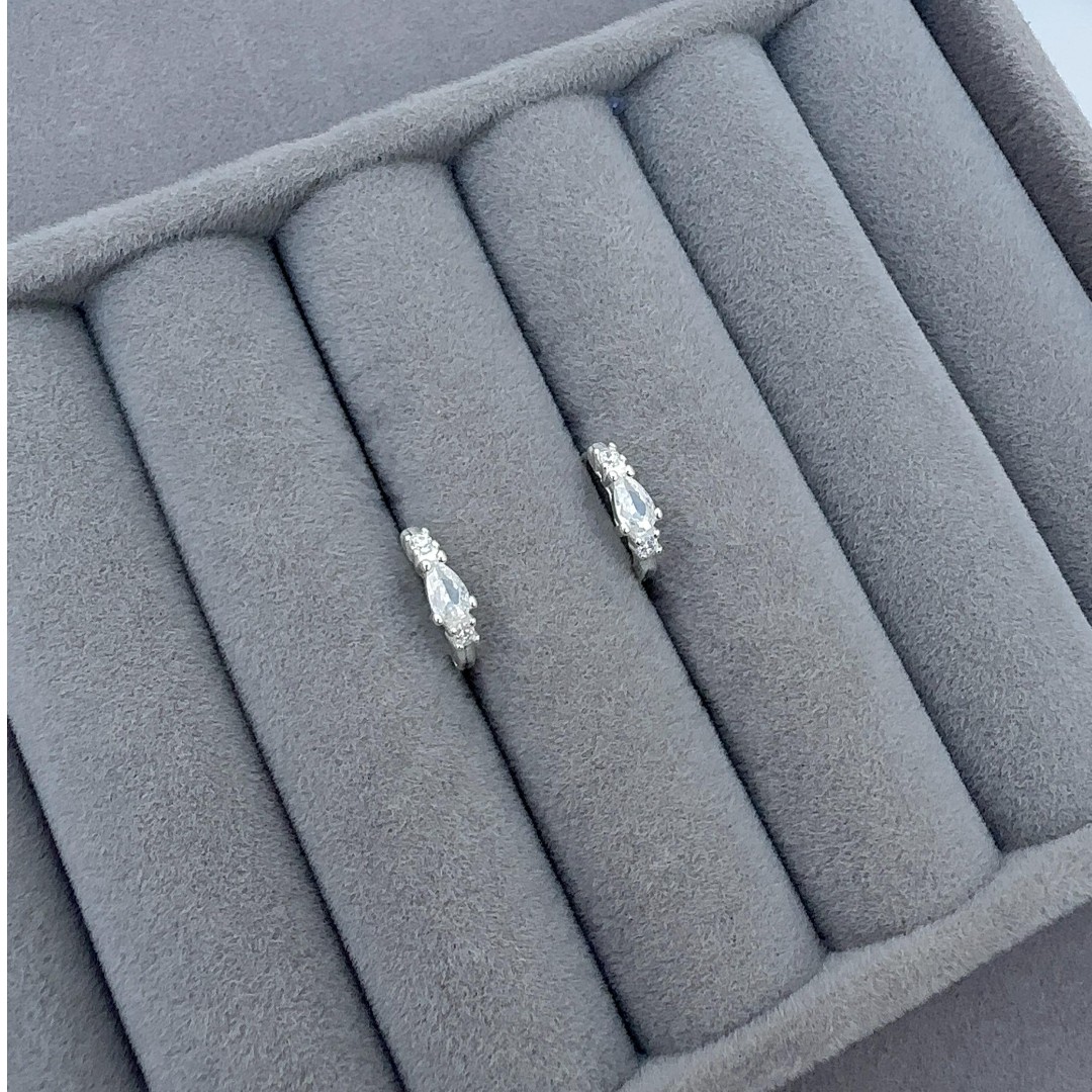 Argola Click Gota Zircônia