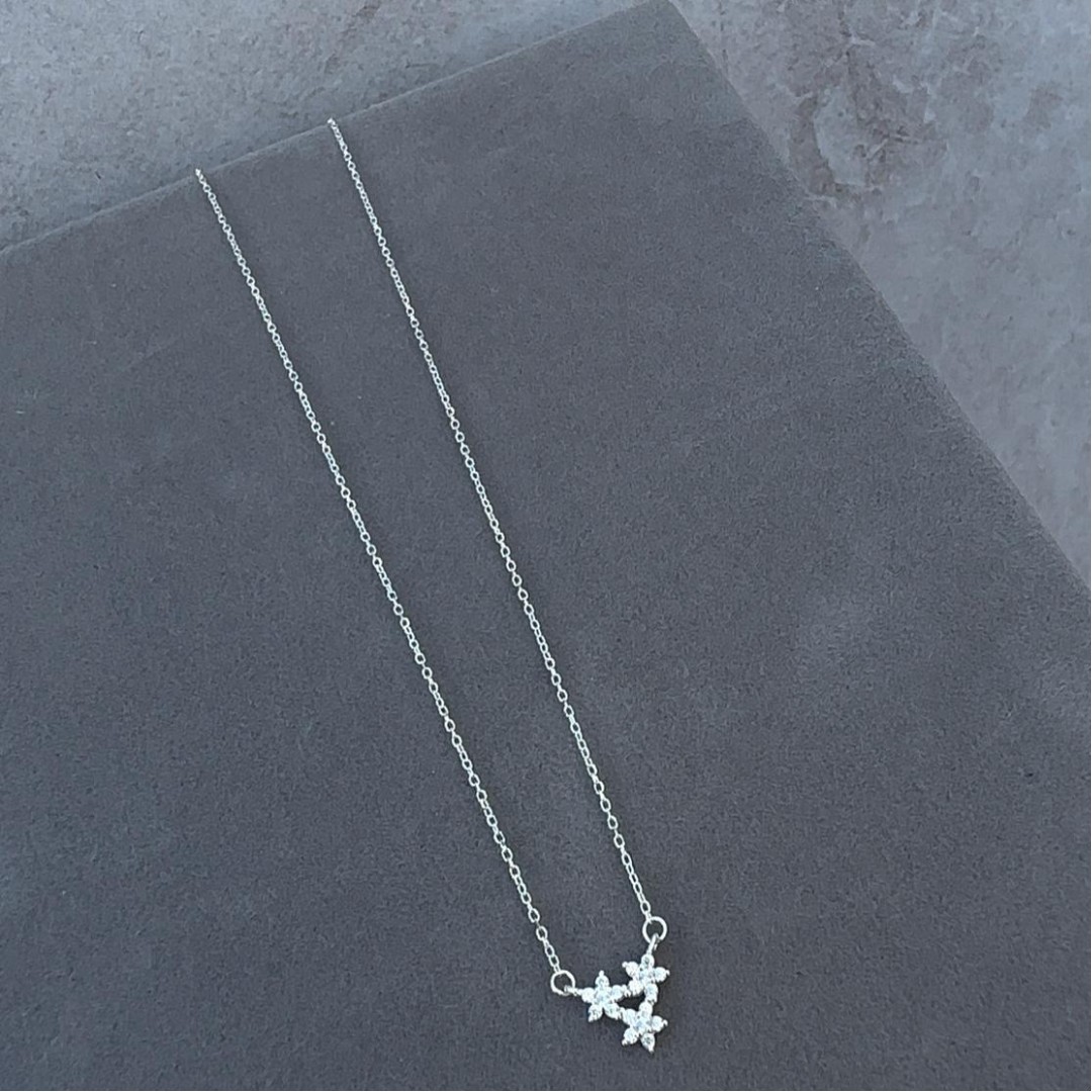 Colar Flores Cravejada