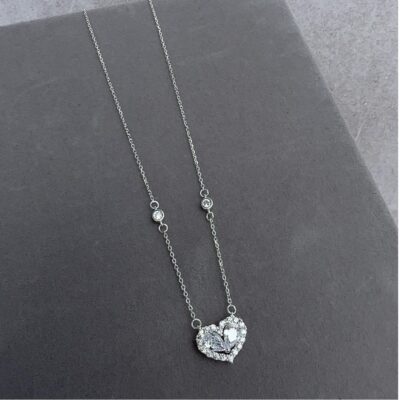 Colar Coração Cravejado Zircônias